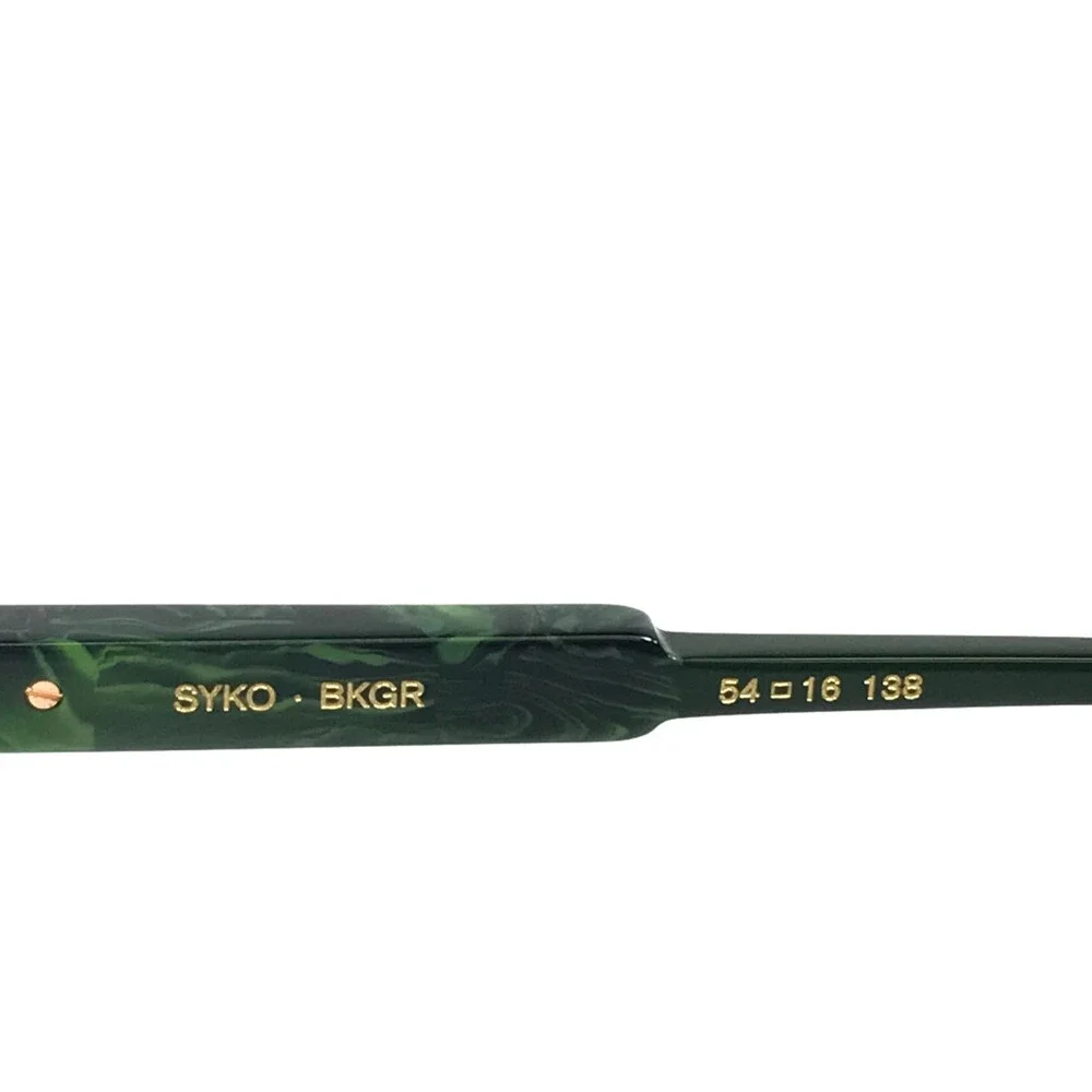 Etnia Barcelona Eyeglasses Frames SYKO BKGR Black Green Full Rim 54-16-138
